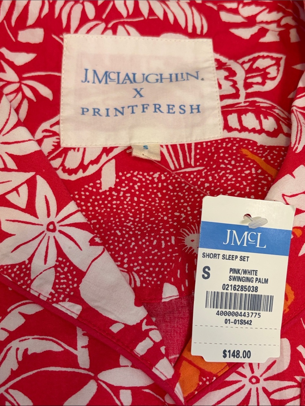 Printfresh x J. McLaughlin Swinging Palm Short PJ Set NWT - Picture 8 of 10